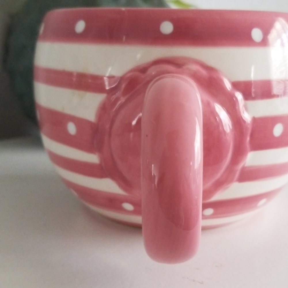 Coffee Lover Mug XL Pink and White - Picture 3 of 5